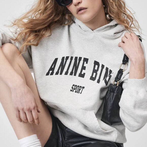 SOLD Anine Bing HARVEY SWEATSHIRT - HEATHER GREY - Picture 3 of 8